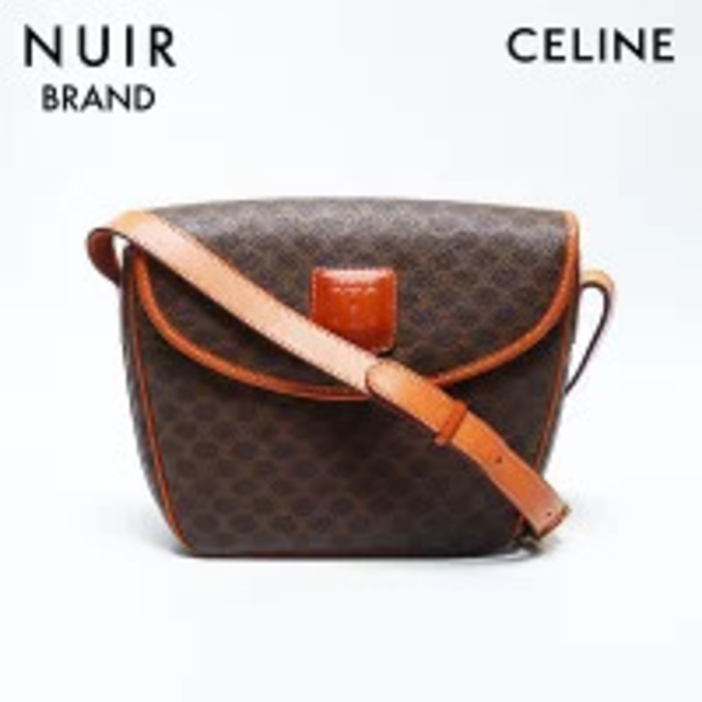 Celine Macadam Shoulder Bag Brown
